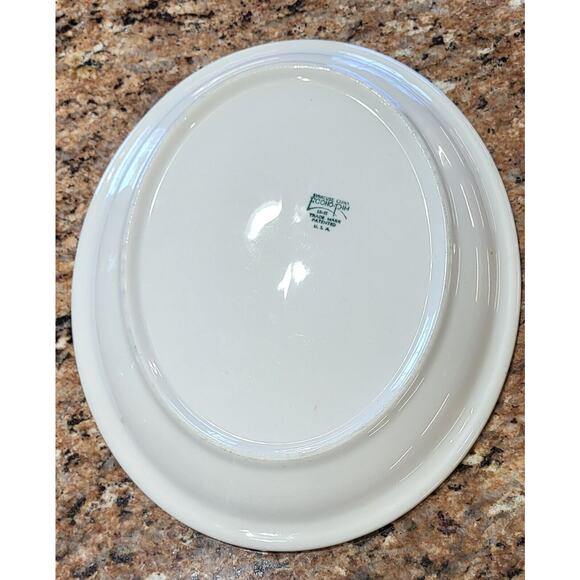 Vintage Syracuse China Econo Rim 12” Oval Serving Platter Red Strip Around Rim - Picture 9 of 9